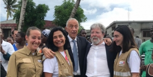 Presidente da República Portuguesa visita a Obra da CVP na Beira